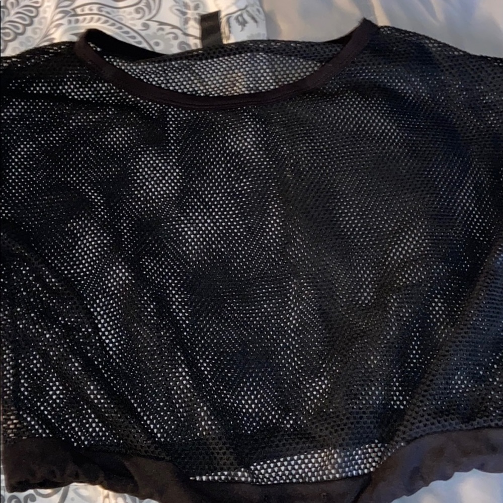cropped tee see through